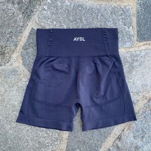 AYBL Navy Blue Compression Athletic Fitness Workout Shorts